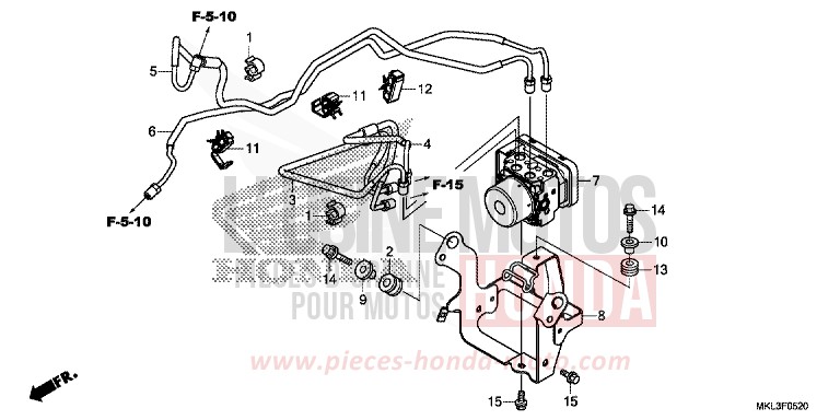 ABS-MODULATOR von NC750X "Meca" MAT BALLISTIC BLACK METALLIC (NHA86) von 2019